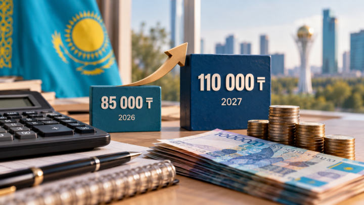  МЗП в Казахстане повысят до 110 тысяч тенге с 2027 года